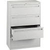 Deluxe Fixed Front Lateral File Cabinet 36"W X 52"H - Putty