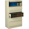 Deluxe Retracting Front Lateral File Cabinet 36"W X 65"H - Putty