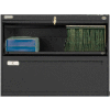 Deluxe Retracting Front Lateral File Cabinet 42"W X 28"H - Black