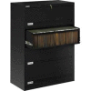 Deluxe Retracting Front Lateral File Cabinet 42"W X 52"H - Black