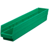 Bac de rangement gigogne en plastique industriel™ Global 4-1/8 « W x 23-5/8 » L x 4"H Vert - Qté par paquet : 12