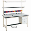 Pro-Line Steel Footrest, 60"W, Blue