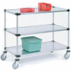 Nexel® Adjustable Shelf Cart w/2 Shelves, 800 Ib. Capacity, 48"L x 18"W x 40"H
