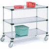 Nexel® Adjustable Shelf Cart w/2 Shelves, 800 Ib. Capacity, 60"L x 18"W x 40"H