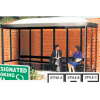 Smoking Shelter Dome Roof Four Sided With Left Front Opening 15' x 5'