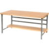 Stationary 72" X 30" Shop Top Square Edge Workbench - Gray