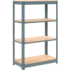 Global Industrial™ Heavy Duty Shelving 48"W x 12"D x 60"H With 4 Shelves - Wood Deck - Gray