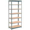 Global Industrial™ Heavy Duty Shelving 48"W x 12"D x 84"H With 7 Shelves - Wood Deck - Gray