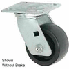 Faultless Swivel Plate Caster 1465W-5RB 5" Thermoplastic Wheel with Brake