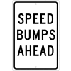 Aluminum Sign - Speed Bump Ahead - .063" Thick, TM35H