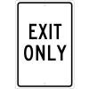 Aluminum Sign - Exit Only - .063 " Thick, TM76H