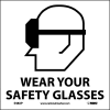 Graphic Facility Signs - Wear Your Safety Glasses - Vinyl 4x4