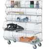 Global Industrial Modular Wire Stacking Bin Basket Rack, 36"W x 20"D x 48"H, 5 Wire Bins