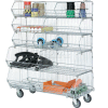 Global Industrial Modular Wire Stacking Bin Basket Rack, 48"W x 20"D x 48"H, 5 Wire Bins