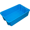 Molded Fiberglass Nest and Stack Tote 780308 - 19-3/4" x 12-1/2" x 6" Blue - Pkg Qty 10