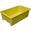 Molded Fiberglass Nest and Stack Tote 780508 - 24-1/4" x 14-3/4" x 8", Yellow - Pkg Qty 10