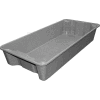 Molded Fiberglass Nest and Stack Tote 780108 with Wire - 42-1/2" x 20" x 7-1/2" Pkg Qty 5, Gray - Pkg Qty 5