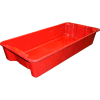 Molded Fiberglass Nest and Stack Tote 780108 with Wire - 42-1/2" x 20" x  7-1/2", Pkg Qty 5, Red - Pkg Qty 5