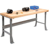 Global Industrial Extra Long Workbench w/ Maple Square Edge Top, 72"W x 30"D, Gray