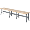 Global Industrial™ Extra Long Workbench w/ Maple Square Edge Top, 216"W x 30"D, Gray