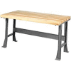 Global Industrial Extra Long Workbench w/ Shop Top Safety Edge, 60"W x 30"D, Gray