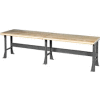 Global Industrial Extra Long Workbench w/ Shop Top Safety Edge, 144"W x 36"D, Gray
