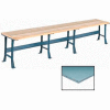 Global Industrial™ Production Workbench w/ Steel Square Edge Top, 180"W x 30"D, Gray