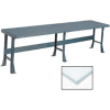 Global Industrial Production Workbench w/ Laminate Square Edge Top, 120"W x 36"D, Gray