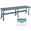 Global Industrial™ Production Workbench w/ Steel Square Edge Top, 120"W x 30"D, Gray