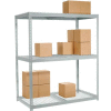 Global Industrial Wide Span Rack 48Wx24Dx96H, 3 Shelves Wire Deck 1200 Lb Cap. Per Level, Gray