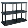 Structural Plastic Adjustable Vented Shelving, 66"W x 16"D x 45"H, Black