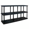 Structural Plastic Adjustable Vented Shelving, 96"W x 24"D x 45"H, Black