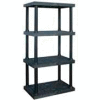 Structural Plastic Adjustable Vented Shelving, 36"W x 24"D x 72"H, Black