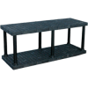 Structural Plastic Vented Shelving, 66"W x 24"D x 27"H, Black
