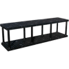 Structural Plastic Vented Shelving, 96"W x 24"D x 27"H, Black