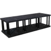 Structural Plastic Vented Shelving, 96"W x 36"D x 27"H, Black