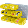 Global Industrial™ Wall Bin Rack Panel 36 x19 - 24 Bacs jaunes 5-1/2x11x5 Empilage