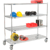 Nexel® E-Z Adjust Wire Shelf Truck 60x24x69 1200 Pound Capacity with Brakes