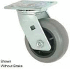 Faultless Swivel Plate Caster 493-3RB 3" TPR Wheel with Brake