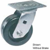 Faultless Swivel Plate Caster 460S3-1/2RB 3" Polyolefin Wheel with Brake
