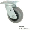 Faultless Swivel Plate Caster 493-4RB 4" TPR Wheel with Brake