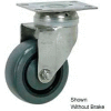 Faultless Stainless Steel Swivel Plate Caster S896-5TB 5" Polyurethane Wheel with Brake