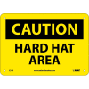 Safety Signs - Caution Hard Hat Area - Rigid Plastic 7"H X 10"W