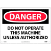 Safety Signs - Danger Do Not Operate - Rigid Plastic 10"H X 14"W