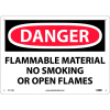Signs With Safety Message Legend-Danger Flammable Material
