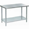Aero Manufacturing 430 Table en acier inoxydable, 60 x 30 », sous étagère, calibre 18