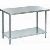 Aero Manufacturing 430 Stainless Steel Table, 72 x 30", Undershelf, 18 Gauge