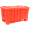 Myton Forkliftable Bulk Shipping Container MTW-2 with Lid - 43"L x 26-1/2"W x 24"H, Red