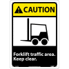 Panneaux graphiques - Attention zone à circulation chariot élévateur - Plastique, 10 po l x 14 po H