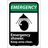 Graphic Signs - Emergency Shower - Vinyl 7"W X 10"H